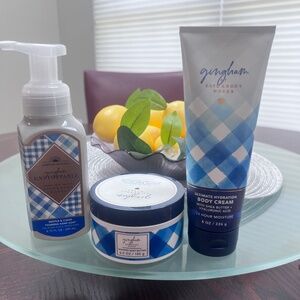 Bath and Body Works 3 Piece Gingham Bundle NWT